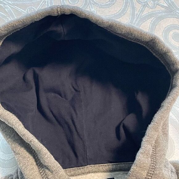 OshKosh B’gosh grey hoodie sweatshirt front zip kangaroo pockets lined hood unis - Picture 7 of 11
